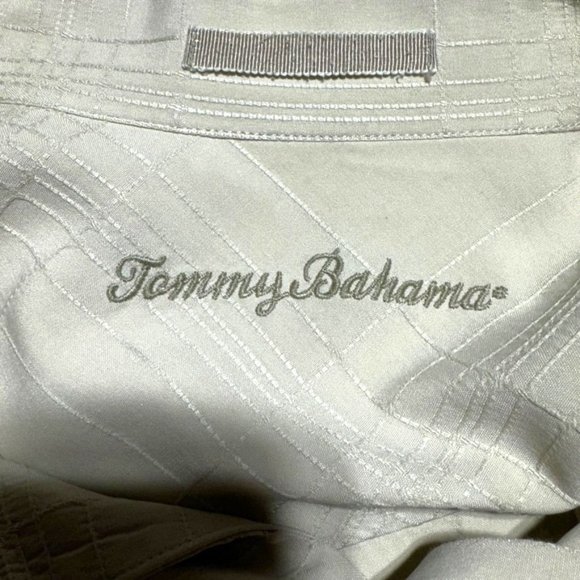 Tommy Bahama Beige Silk Shirt Size XL - Picture 3 of 8